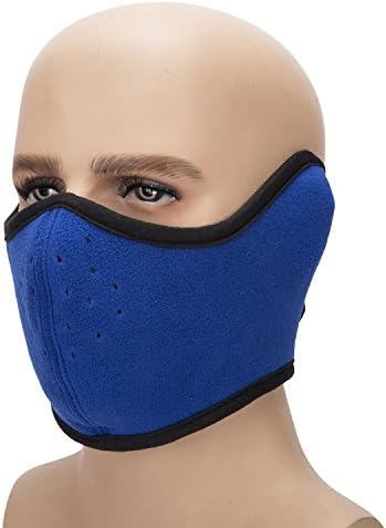 The new winter warm mask fleece earmuffs riding creative maskoutdoors face mask (Blue)