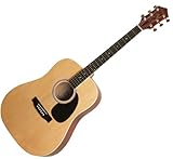 Kay Guitar K537N Vintage Acoustic Dreadnought Steel String Guitar - Natural Top