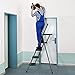 Finether Folding 4 Step Ladder with Platform Lightweight Portable Step Stool with Tool Project Tray, Non-Slip Treads, 330 lbs Weight Capacity