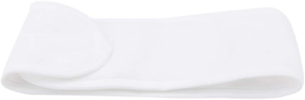 VWH Microfiber Adjustable Spa Facial Headband Make Up Wrap Head Terry Cloth Headband with Magic Tape (white)