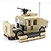 Desert Army Hummer with Mounted Gun - Military Building Block Toy