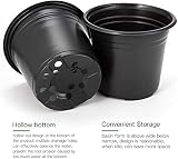 KAHEIGN 50Pcs 15 cm Plastic Plant Pots Seed Starting Nursery Nursery Pots Black view 3