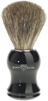 Edwin Jagger 81P36 Classic Badger Shaving Brush for Shaving Cream or Soap for Men (Black), Ebony