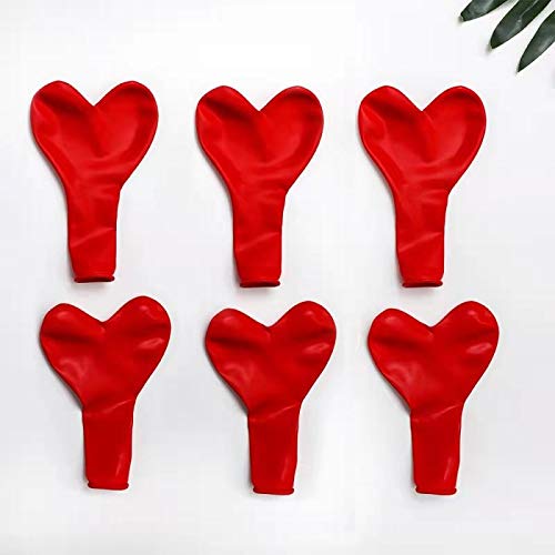 Heart Shaped Balloons, Red Heart Balloons Premium Helium Love Latex