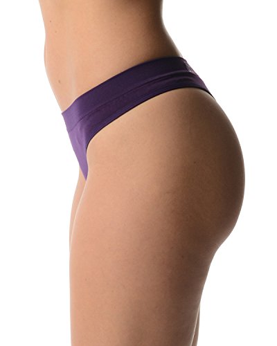 Balanced Tech Women's Seamless Thong Panties 3-Pack - Pink/Rose Assorted - Small - Thumbnail 4