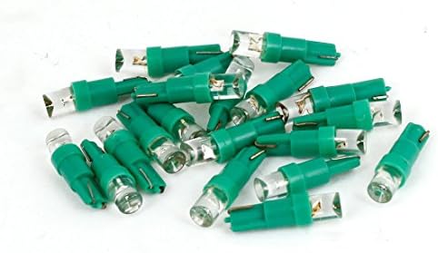 Wonder Goal T5 Wedge Concave Head Green LED Side Marker Lights Bulbs DC 12V for Car