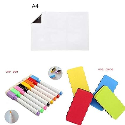 Pizarra magnética de borrado en seco, pizarra blanca, imanes para ...