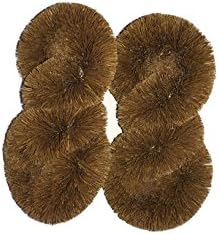Set of 2 Vegetable Fruit Cleaning Brushes ST-50 Twisted COCO Dish Glass Utensil Washing Brush Natural Coconut Fiber