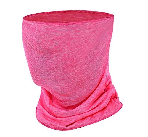 Boolavard Neck Gaiter Face Scarf Mask-Dust, Sun Protection Cool Lightweight Windproof, Breathable Fishing Hiking Running Cycling (Pink)