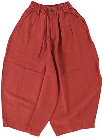 Amazon Co Jp Harvesty ハーベスティ クロップドサーカスパンツ リネンレーヨンキャンバス A110 1 レッド 25 服 ファッション小物