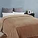 EASELAND Soft King Size Blanket All Season Warm Fuzzy Microplush Lightweight Thermal Fleece Blankets for Couch Bed Sofa,90x108 Inches,Camel