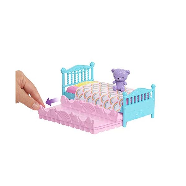 Barbie FXG83 - Club Chelsea Puppe Schlafzimmer Spielset, Puppen Spielzeug und Puppenzubeh?r ab 3 Jahren, Mehrfarbig – Bild 6
