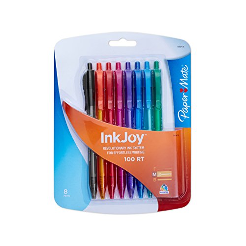 UPC 071641042612, Paper Mate InkJoy 100RT Ballpoint Pen, Retractable, Fashion Colors, 8-Pack (1803476)