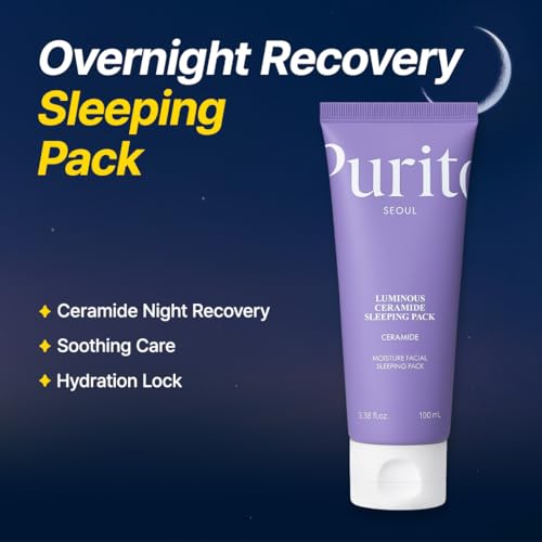 PURITO Dermide Cica Barrier Sleeping Pack 2.7 fl.oz / 80ml ceramide and centella, night cream, sensitive type, moisture pack