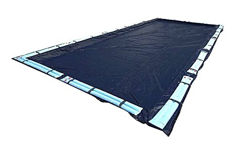 Swimline 25 x 45 Foot Dark Blue Winter Rectangular In Ground Swimming Pool Cover