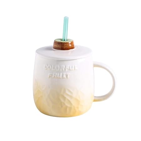 Taza Taza Cerámica Con Pajita Con Tapa Infantil Taza Infantil ...