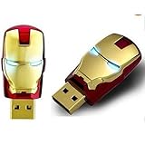 Besteker 8GB /16GB /32GB Capacity USB 2.0 Superhero Captain America/ Iron Man/Thor/ Hulk USB Flash Drive Flash Memory Stick (Iron Man, 8G)
