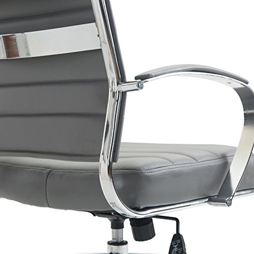 Poly and Bark Tremaine Drafting Chair in Vegan Leather, Grey - Thumbnail 6