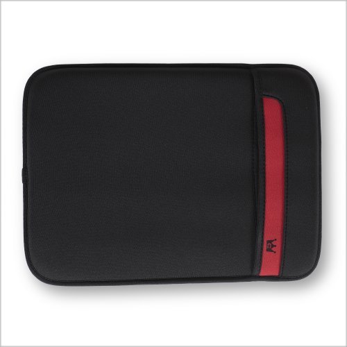CaseCrown Neoprene Sleeve (Black/Red) for Acer 11.6 Inch Netbook