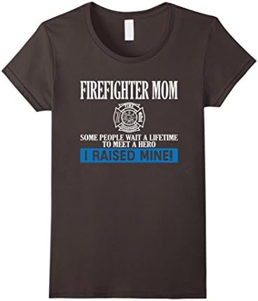 Women's Firefighter Mom Shirt Large Asphalt