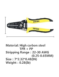 DOWELL 22 30 AWG Pelacables, crimpadora de alambre y herramienta de mano multifunción, diseño de mango profesional y artesanía refinada.