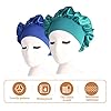 Cyleibe-2pcs-Satin-Bonnet-Cap-Hair-Bonnet-for-Women-Sleeping-Satin-Night-Sleep-Caps-Women-Girls-Knitted-Elastic-Wide-Band-Shower-Cap-for-Home-Use-Hair-Salon-Hair-Loss-Royal-Blue-Teal Cyleibe 2pcs Satin Bonnet Cap, Hair Bonnet for Women Sleeping, Satin Night Sleep Caps, Women Girls Knitted Elastic Wide…