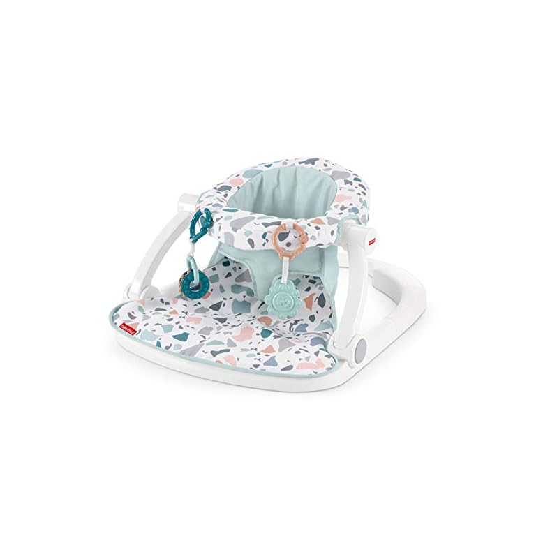 Fisher-Price Portable Baby Chair Sit-Me-Up Floor Seat With Developmental Toys & Machine Washable Seat Pad, Pacific…