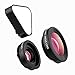 SEHOO 3 in 1 Lens, Fill Light, 140 Degree Wide Angle, 15X Macro Lens Clip-on Cell Phone Camera Lenses Kit for iPhone Samsung, Android Smartphones (Black)