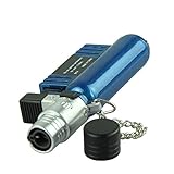 Mikey Store Jet Torch Windproof Cigarette Lighter AM-136 - Windproof Refillable Butane Gas (Blue)