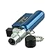 Mikey Store Jet Torch Windproof Cigarette Lighter AM-136 - Windproof Refillable Butane Gas (Blue)