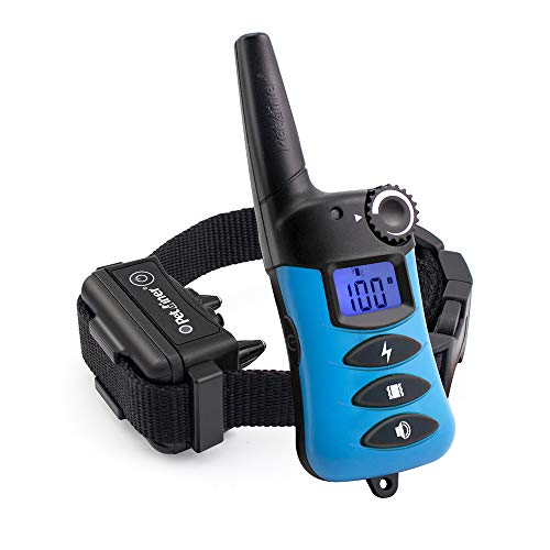 Petrainer 620 Waterproof Dog Training Collar Rechargeable Dog Shock Collar with Remote 1000ft with Beep Vibrating Electric Shock Collar for Dogs (10-100lbs)
