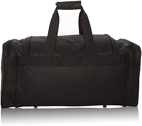 DALIX 21" Blank Sports Duffle Bag Gym Bag Travel Duffel Adjustable Strap in Black 4 DALIX 21" Blank Sports Duffle Bag Gym Bag Travel Duffel Adjustable Strap in Black