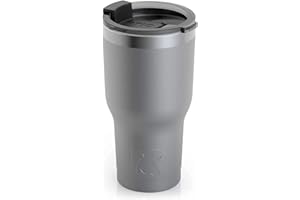 RTIC 20 oz Insulated Tumbler Stainless Steel Coffee Travel Mug with Lid, Spill Proof, Hot Beverage and Cold, Portable Thermal Cup for Car, Camping, Graphite