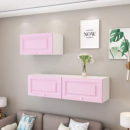 Amazon Co Jp フローティングシェルフ シンプルウォールキャビネット リビングルーム 壁掛け収納 キッチン 壁 テレビ 寝室 壁棚 European Styleb ピンク ホーム キッチン