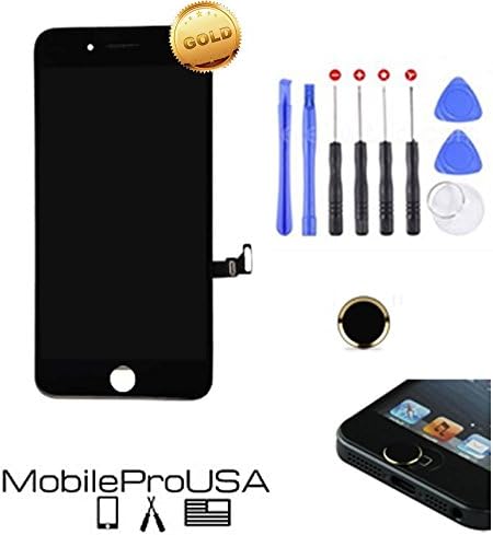 MobileProUSA iPhone 7 Black LCD Touch Screen Digitizer Frame Assembly Replacement With Tools and Home Button Protector For iPhone 7 4.7" Black