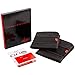 Lusso Gear Heavy Duty Kick Mats (2 Pk) - Back Seat Protector, Sag Proof, Waterproof, Car Back Seat Cover for Kids Who Make Big Messes, 3 Reinforced Storage Pockets, Premium Oxford Fabric (Red)