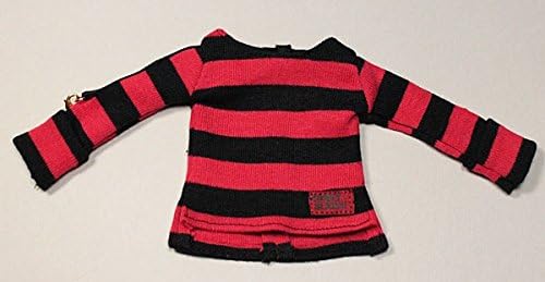 Amazon ブライスblythe ネオブライスサイズ アウトフィット Hs ボーダートップス赤 黒 Bt012 ドレス アクセサリー ホビー