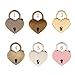 MagiDeal Set of 3 Vintage Heart Shape Padlock with Keys Suitcase Lock - Light Gold M