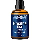 Breathe Essential Oil Blend 30 ml - Pure, Natural Breathe Easy from Eucalyptus, Peppermint, Rosemary and Niaouli - Helps Relief Sinus, Colds, Allergy, Flu, Cough and Congestion from Nexon Botanics (1)