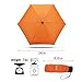 Fidus Ultra light Mini Compact Travel Umbrella – Windproof Portable Parasol Sun & Rain Outdoor Golf Umbrella With 95% UV Protection for Women Men Kids-orange