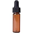 Furnido Amber Dropper Bottle,1 Dram (4ml) 15 Pack,Glass Eye Dropper Refillable Essential Oil Vials Perfume Sample Test Bottle With Pure Dropper Tubes&Black Screw Cap Travel Cosmetic Container