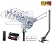 pingbingding HDTV Antenna Amplified Digital Outdoor Antenna with Mounting Pole & 40FT RG6 Coax Cable--150 Miles Range--360 Degree Rotation Wireless Remote--Snap-On Installation Support 2 TVs primary