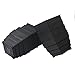 BangQiao 4.20 Inch Plastic Square Flower and Succulent Nursery Plant Pot/Planter/Container,Pack of 8 (M, Black)