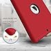 Hocase Compatible with iPad 5th/6th Generation Case, High-Impact Shock Absorbent Dual Layer Silicone+Hard PC Bumper Protective Case - Red/Black