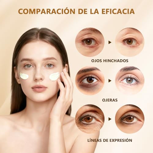 WEUD Contorno de Ojos con Retinal, Péptidos y Probióticos, Crema Ojos Hidratante para Bolsas, Líneas Finas, Ojeras y Arrugas, Cuidado de La Piel Coreano, Eye Cream Coreano para Todo Tipo de Piel (2 Contorno de Ojos)