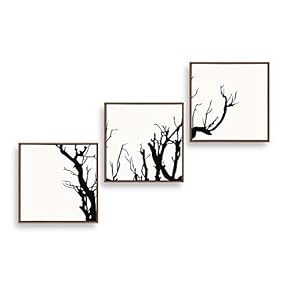 Handsome Artistry Classic Artwork Framed for Living Room Bedroom Abstract Ink Art for x2 Panels