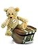 Steiff Charly Dangling Teddy Bear in Suitcase Beige, 12 inches