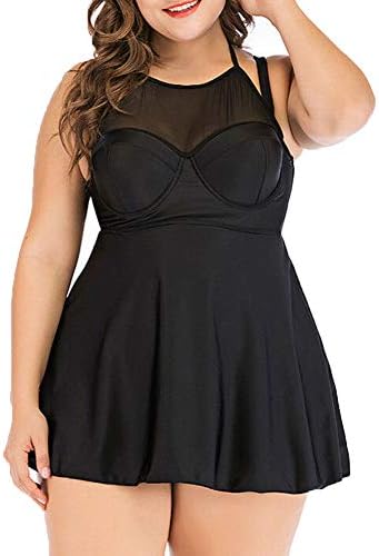 FINELOOK FINELOOK Plus Size Women's Push Up Padded Tankini Beach Bathing Suit Bikini Set