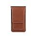 Hadi PU Leather Cell Phone Belt Holster Carrying Case with Magnetic Closure For 5.5 inch Cell Phone (For iPhone 6 Plus/6s Plus/7 Plus, For Samsung S6/S7/S7 Edge) - Vertical - Brown - Meduim Size
