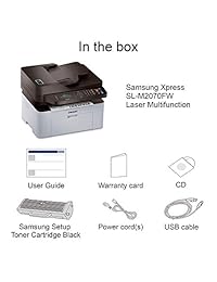 Impresora monocromática de Samsung, SL M2070FW XAA, con escáner, copiadora y fax, Negro